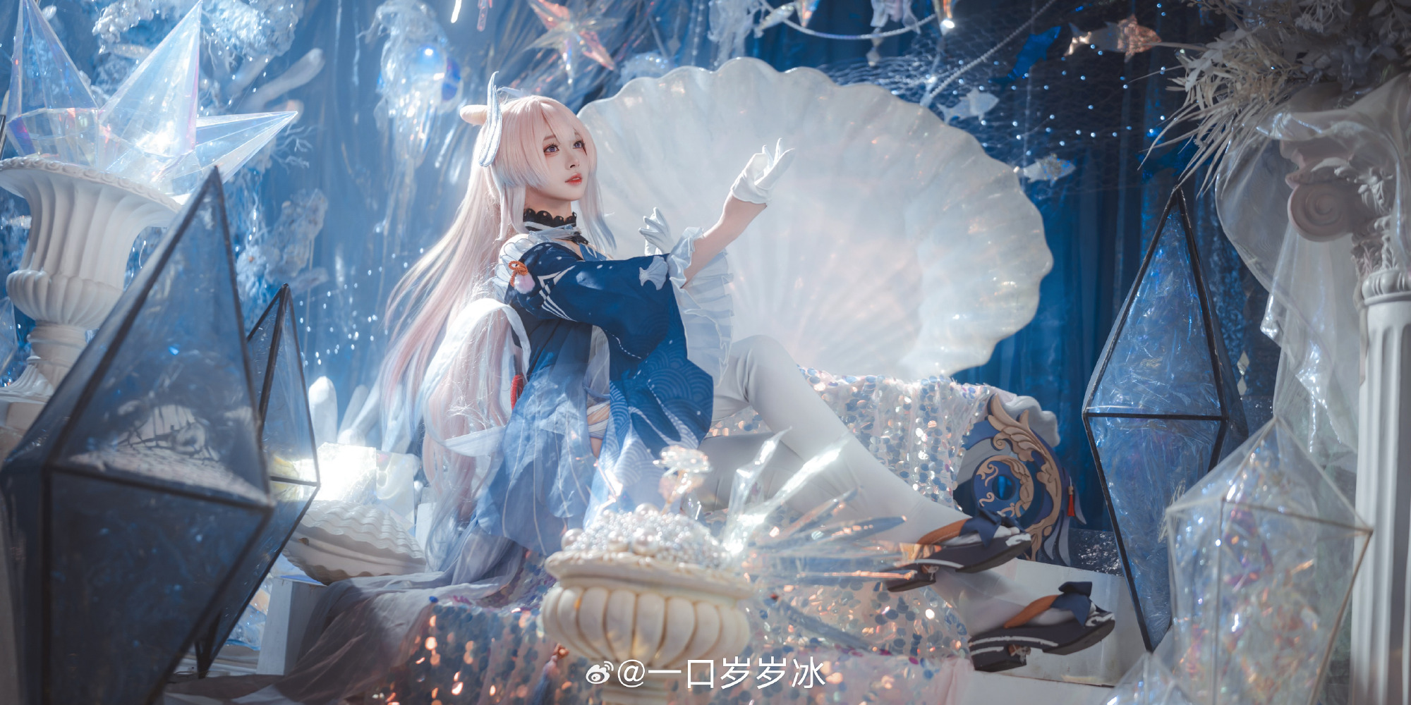 Cosplay｜千涛触月，沧海之约 原神 珊瑚宫心海@一口岁岁冰