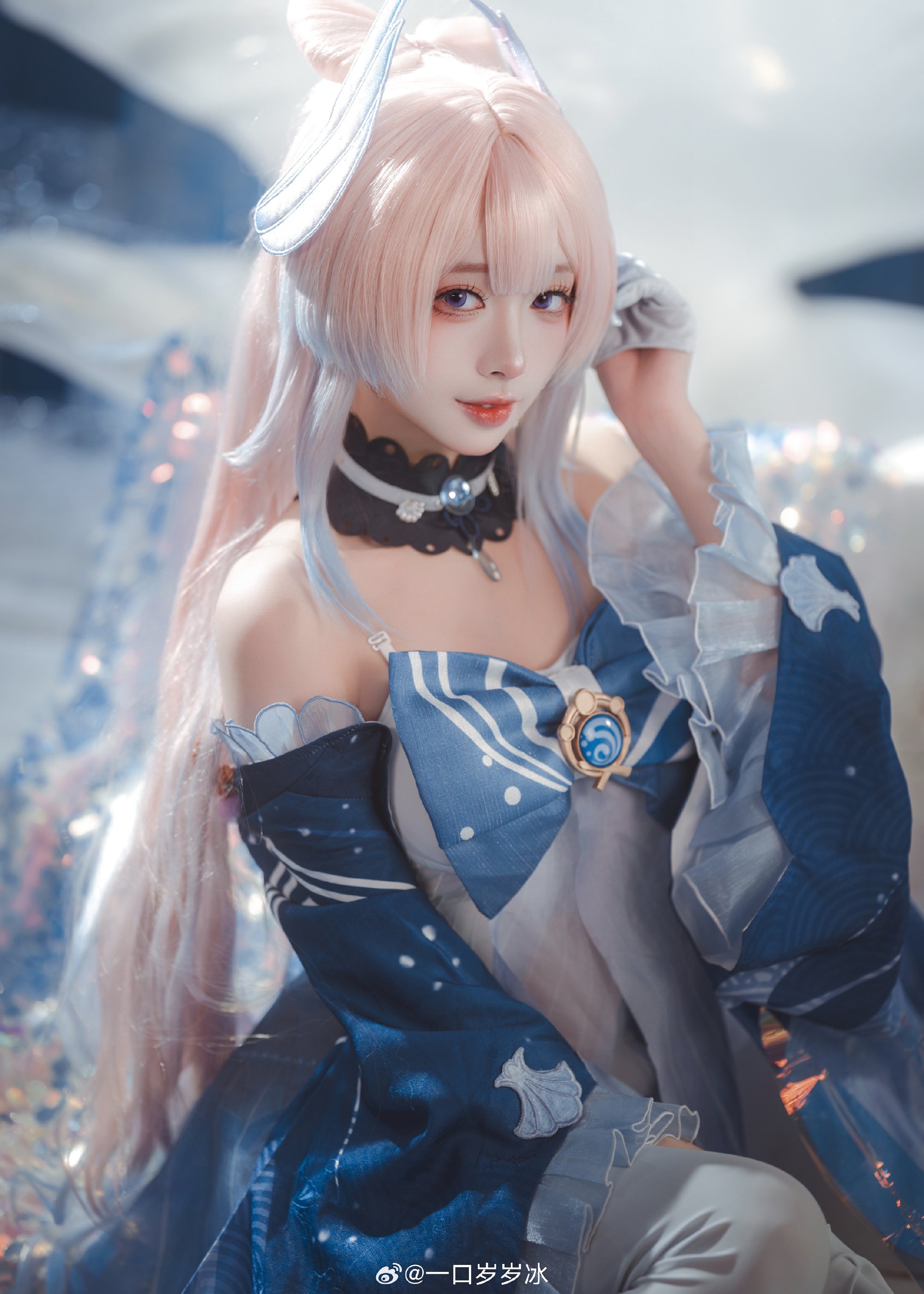 Cosplay｜千涛触月，沧海之约 原神 珊瑚宫心海@一口岁岁冰