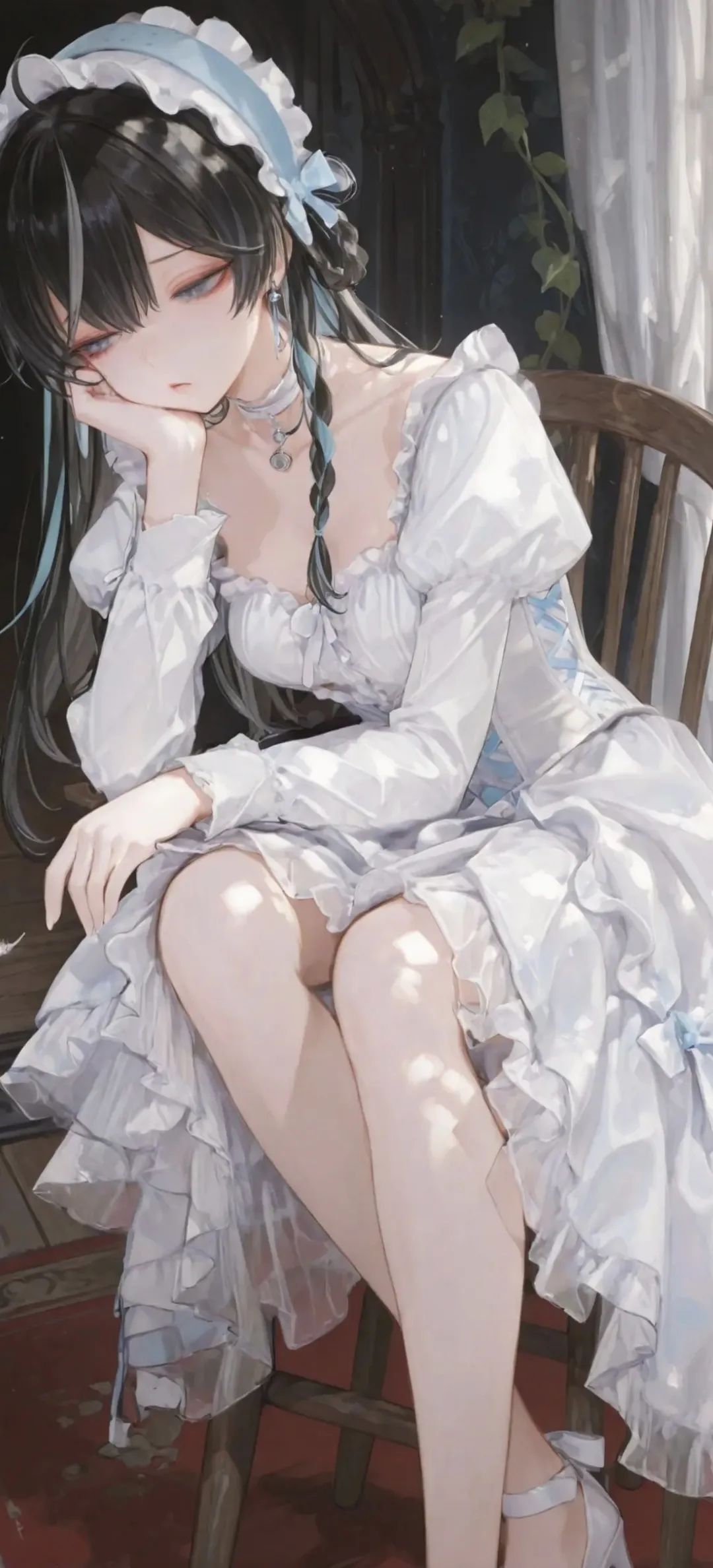 动漫壁纸 | 风铃把月光敲成碎片，落在茶盏里，便泡出了半杯星河的清浅