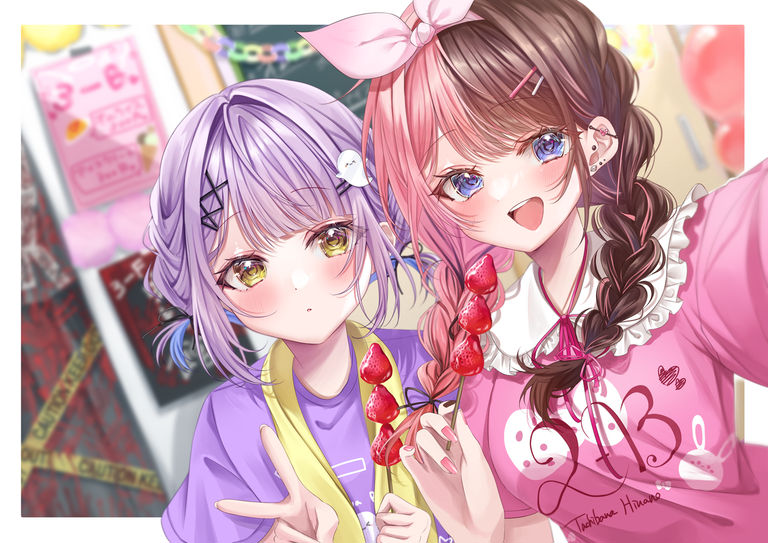 清纯可人/麻花辫女子插画特辑