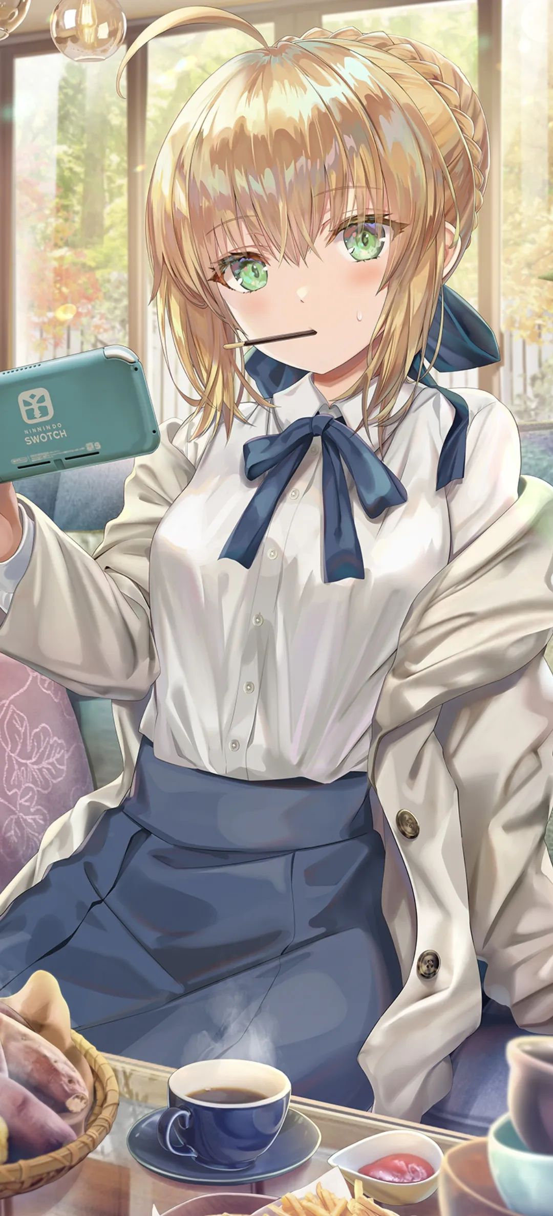 动漫壁纸 | 阳光把树叶晒成半透明的翡翠，蝉鸣在枝头沸腾