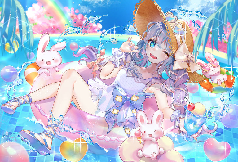 清纯可人/麻花辫女子插画特辑