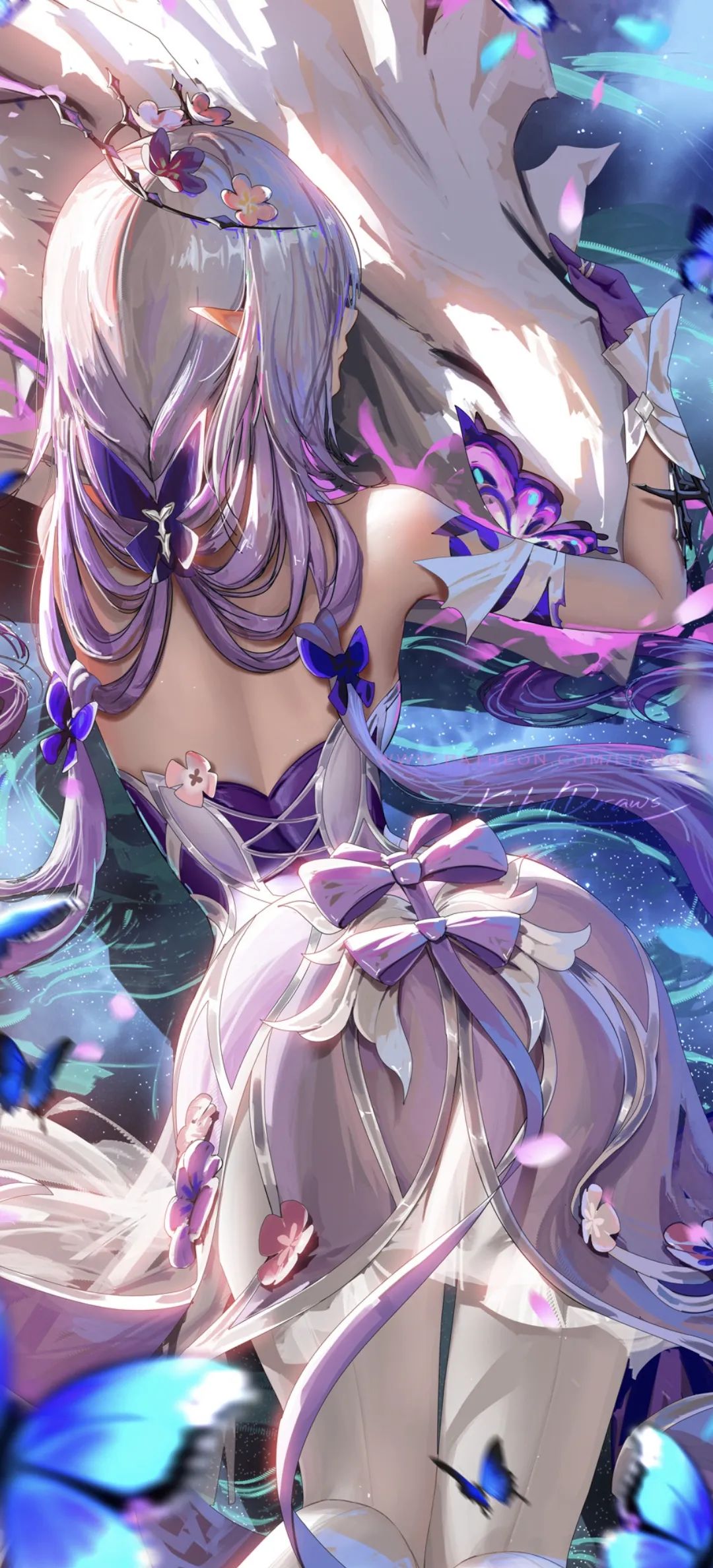 动漫壁纸 | 落花眠去，风拾起它的梦