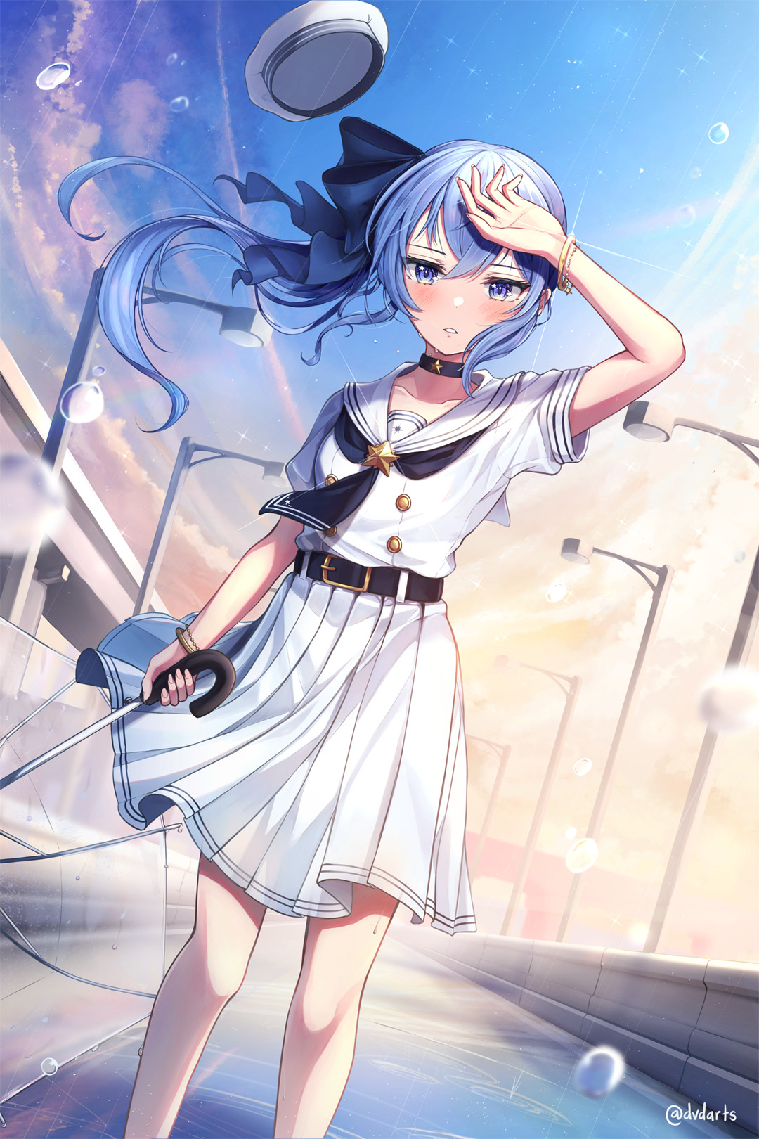 天光渐暗，暮色里遗漏了一丝蓝，星辰便从中亮起