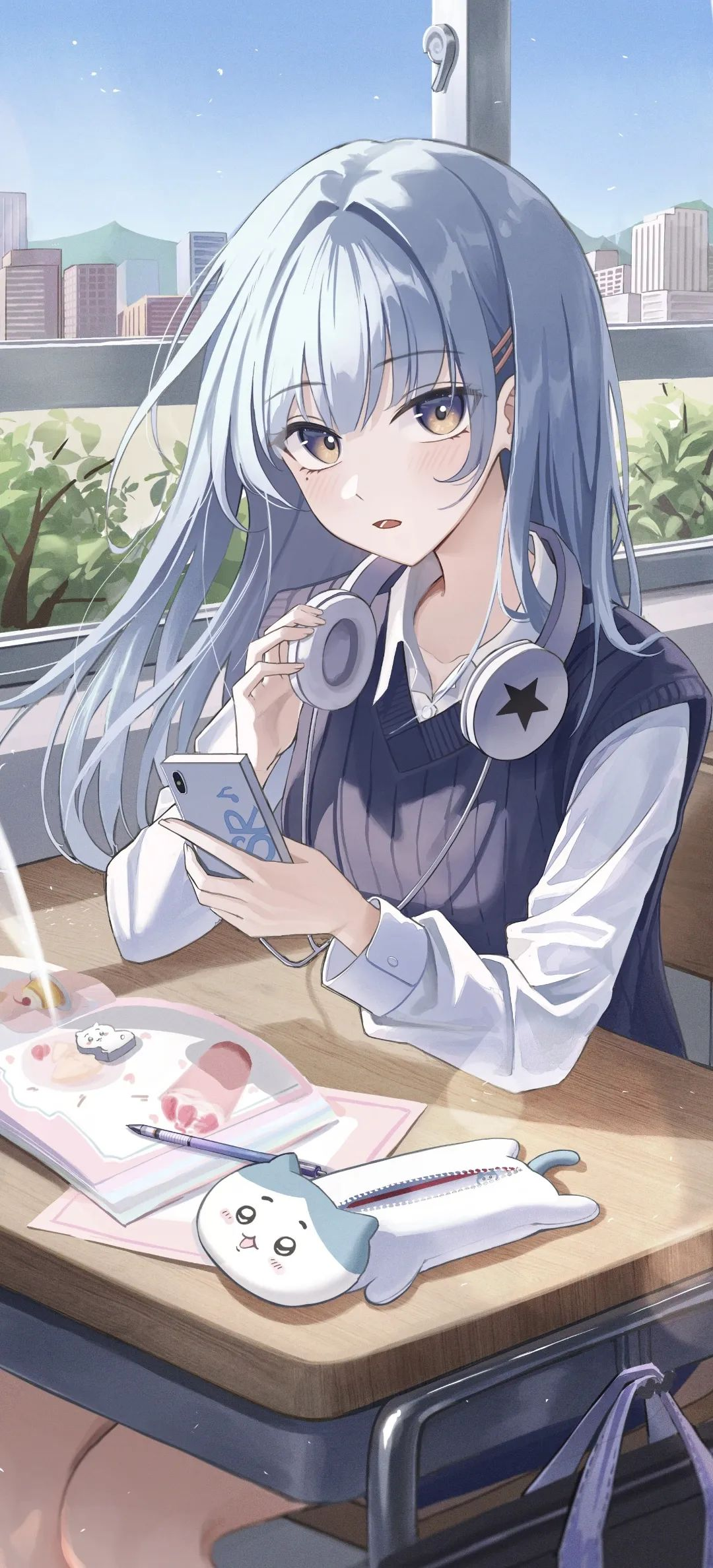 动漫壁纸 | 柳梢扫过水面，把皱巴巴的念，荡成了圆