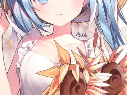 韩国画师Azit萌系少女原画插画壁纸图片素材作品合集美术绘画资料